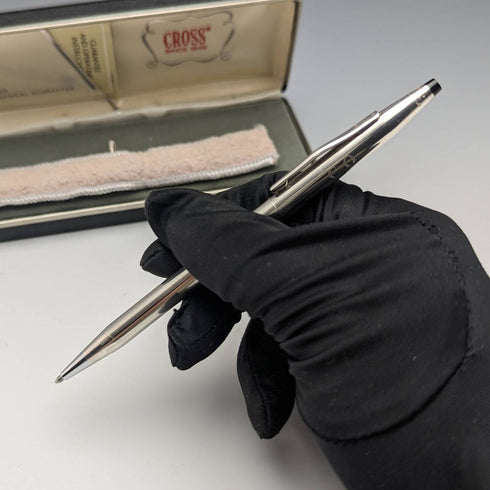 復古十字純銀圓珠筆(帶盒)