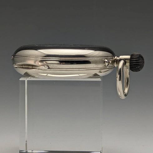 1892 British antique John Bennett pocket watch Silver side hunter case works well