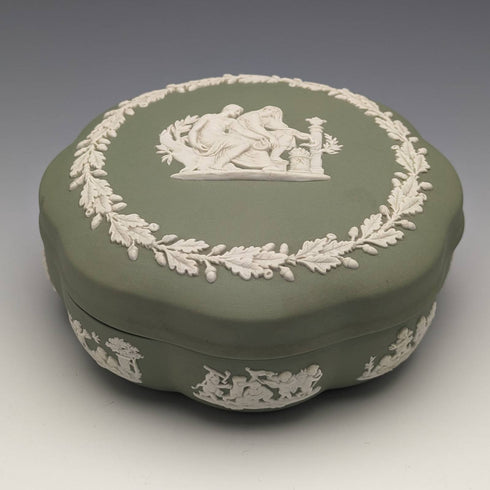 英國復古 Wedgwood 碧玉器盒配件盒