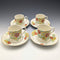 Set of 4 demitasse cups and saucers, circa 1930s, from Bridgewood, England.