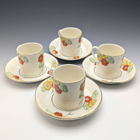 1930年代頃 英国ブリッジウッド デミタスカップ&ソーサー 4セット