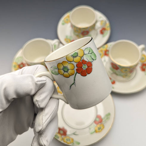 1930年代左右 英國Bridgewood 小杯碟組 4套