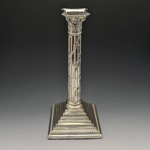1889 British Antique Silver Plated Candelabra Candlestick