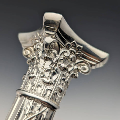 1889年 英国アンティーク シルバープレート製 大型燭台 キャンドルスタンド