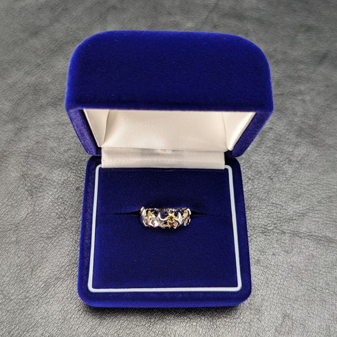 British vintage jewelry multicolor star sterling silver ring