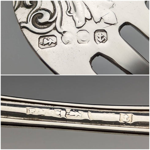 1851年 英国アンティーク 純銀製クリスニングカトラリーセット Foxall and Co ケース入