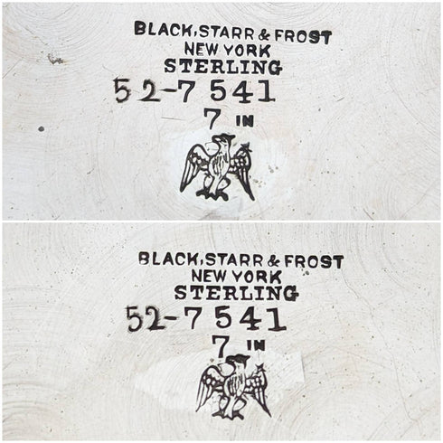 1900 年左右美國古董純銀側盤一對共 366 克