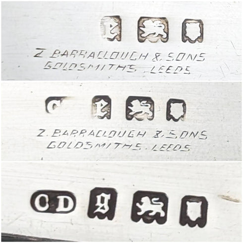 1920年頃 英国アンティーク 純銀製ハンドル ブラシ3点セット Charles Henry Dumenil