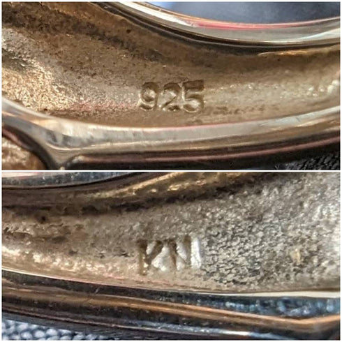 British Vintage Jewelry Flower Engraving Sterling Silver Ring