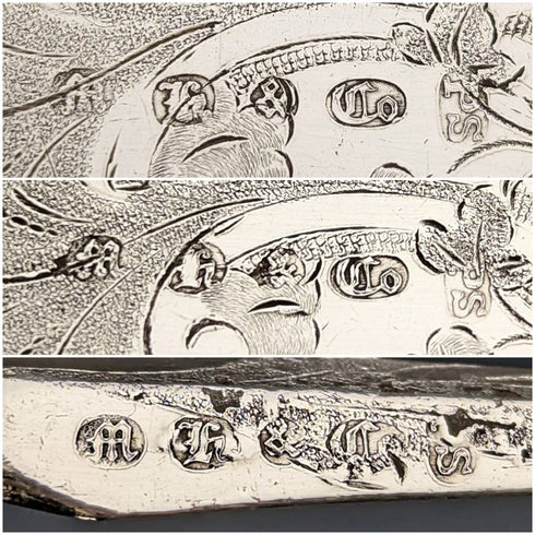 British Antique Solid Silver Handle Cutlery (Knife x2 Fork x1) MARTIN HALL