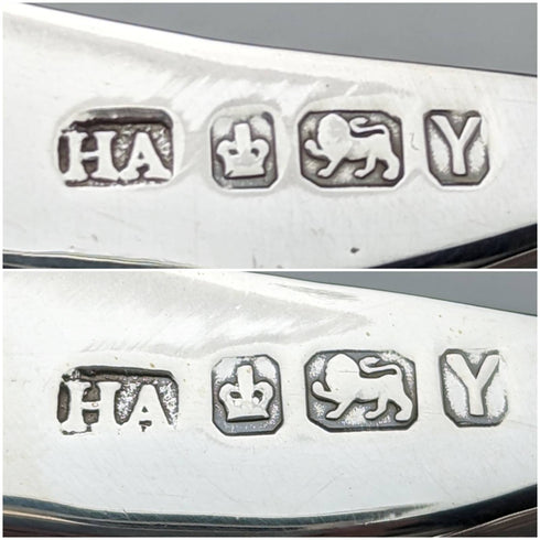 1891 年英國古董純銀貝殼盤一對 124 克阿特金兄弟