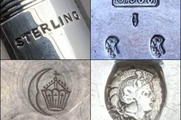 ミネルヴァ・ライオンホールマーク　フランス製　銀製彫金ティーセット3点　568g アンティークシルバーの奥深さ！フランスの銀食器のホールマーク