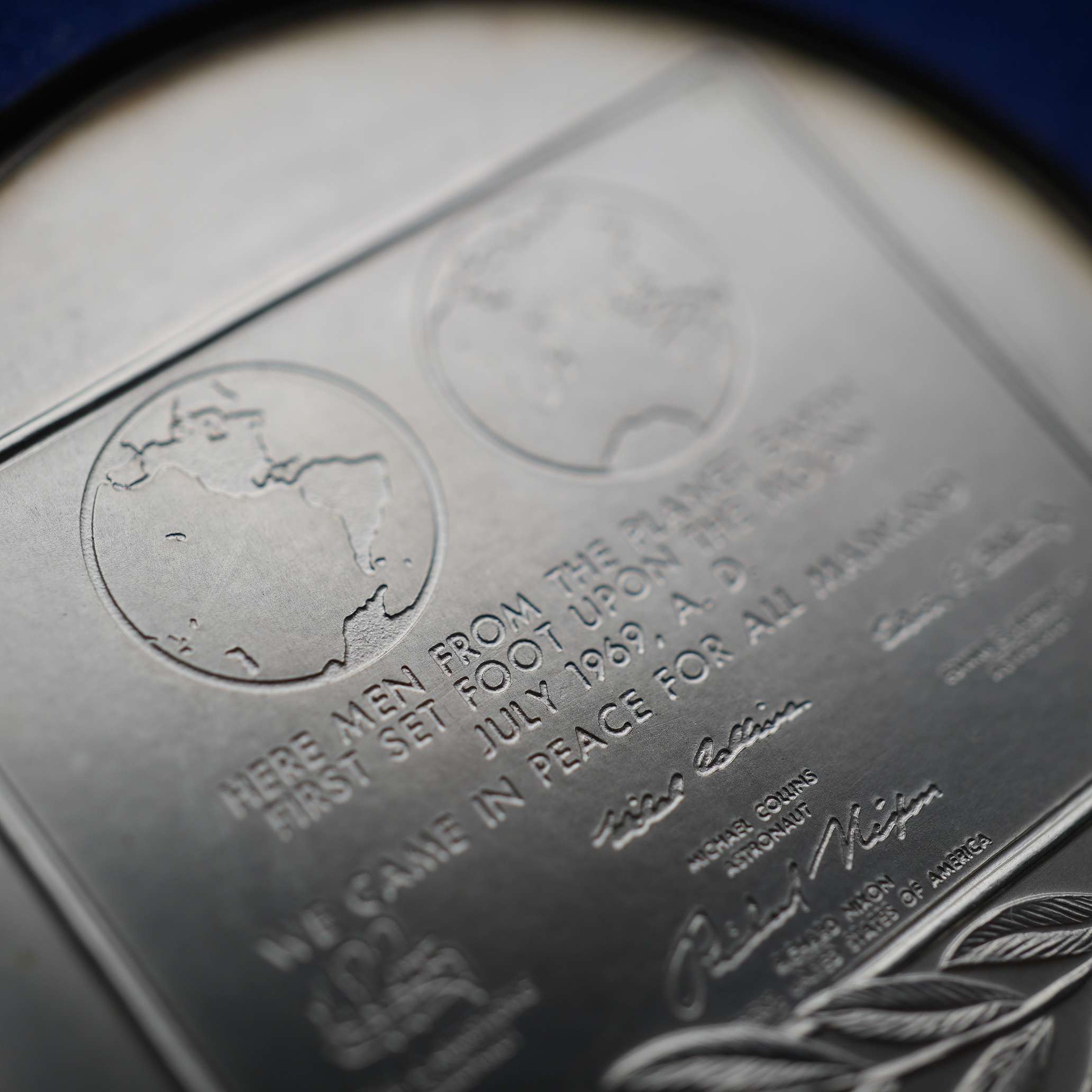 1969年 「アポロ11号 月面着陸」 純銀製 記念メダル 27g Franklin Mint