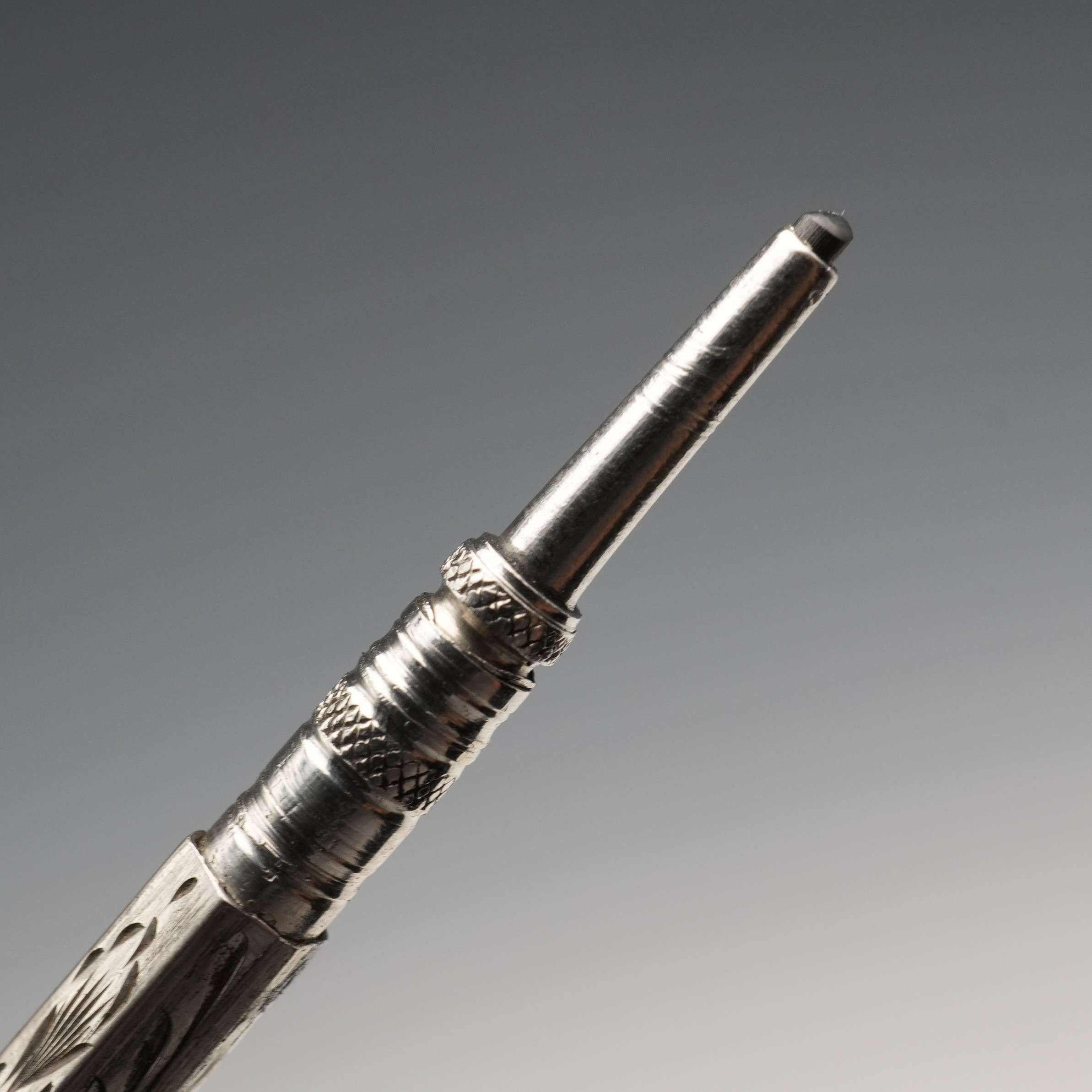 1900年頃 アンティーク 純銀製 推進式ペンシル 伸縮式 62-92mm