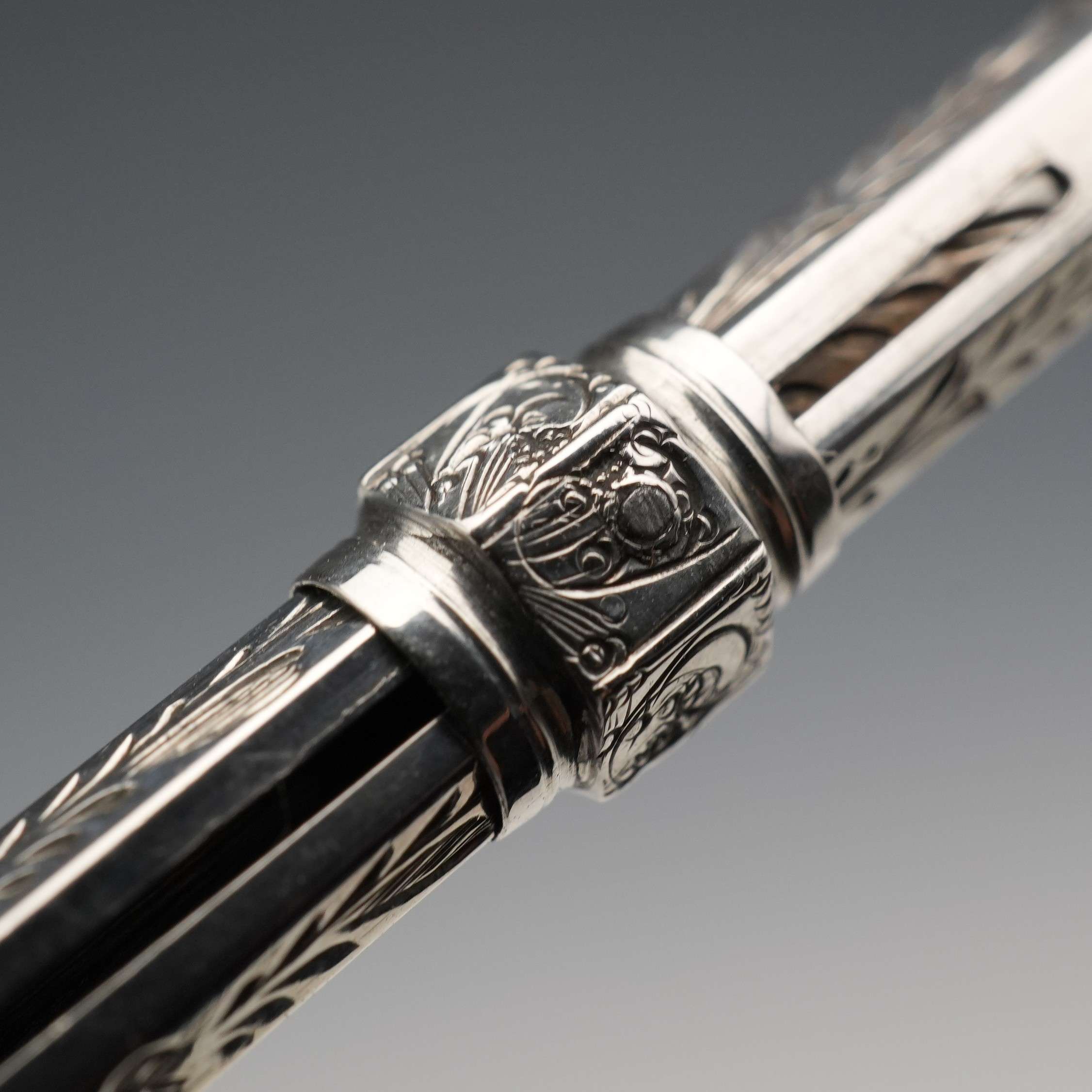 1900年頃 アンティーク 純銀製 推進式ペンシル 伸縮式 62-92mm