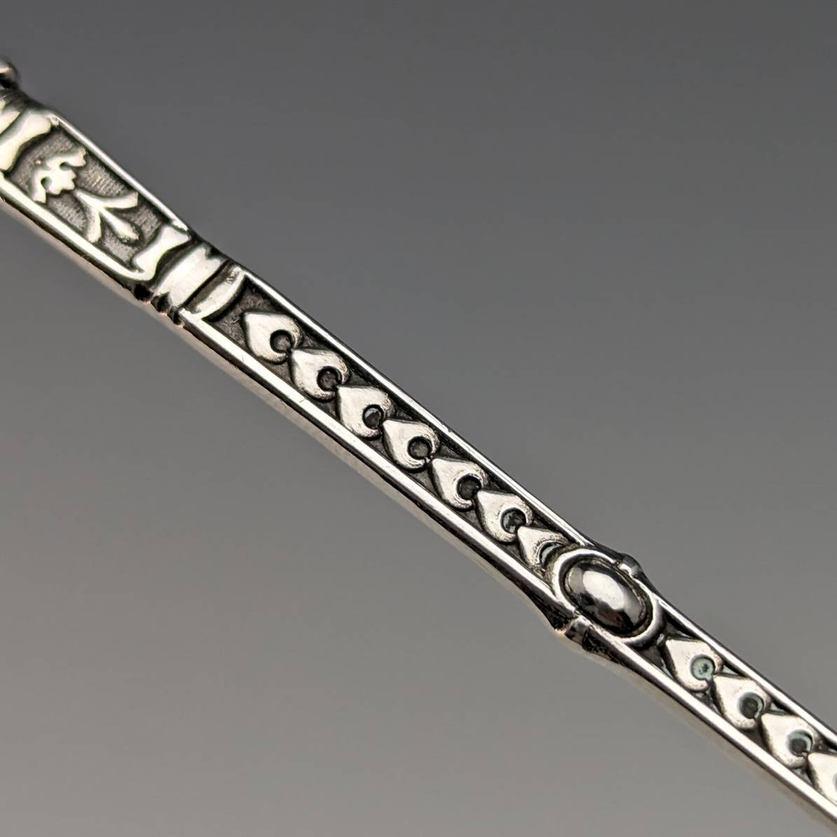 純銀 SILVER 銀990 刻印有 250g STERLING 銀製 スプーン 1938年 英国ヴィンテージ 純銀製 エナメル装飾 スーベニアスプーン