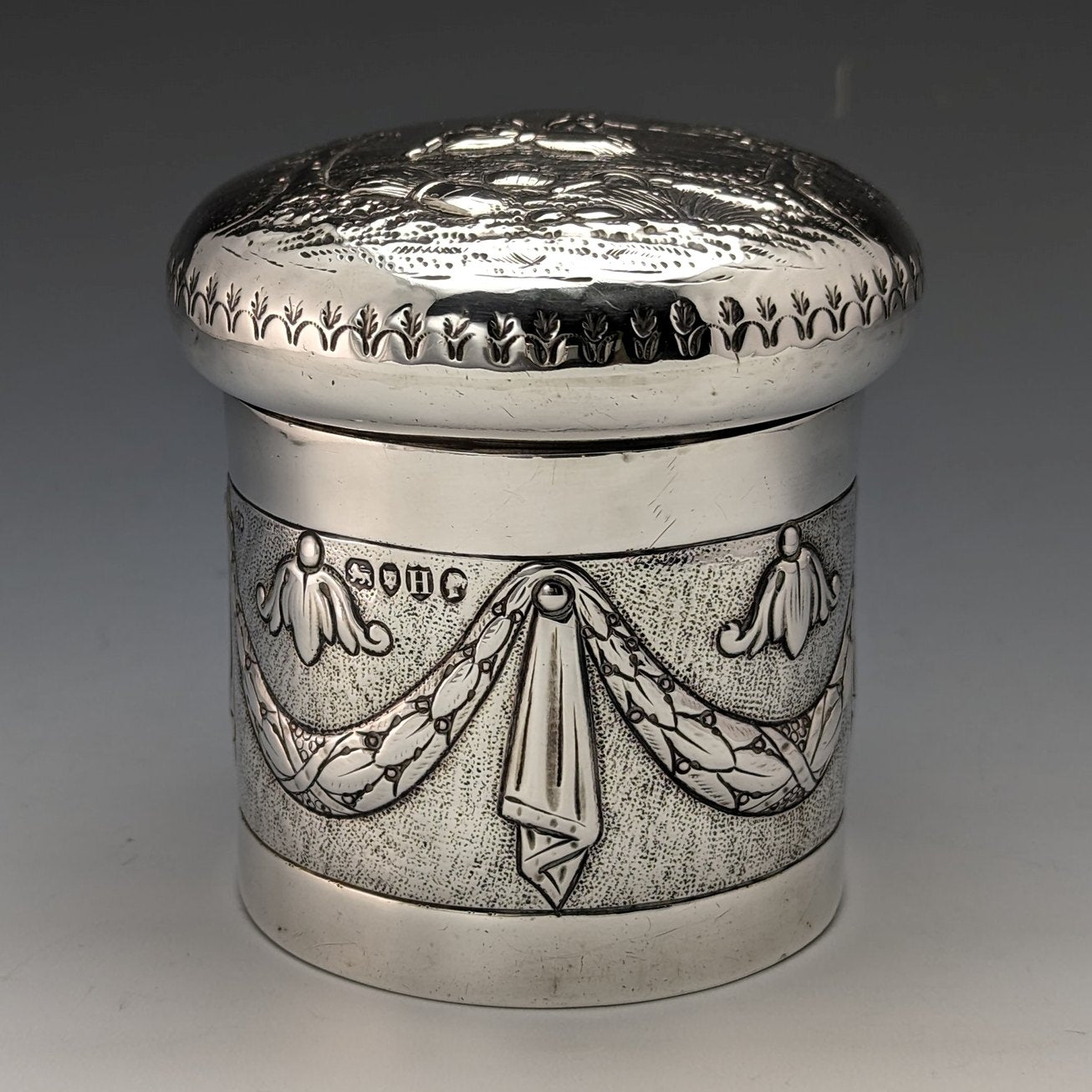 1883年 英国アンティーク 純銀製ティーキャディー 110g JOHN SEPTIMUS 