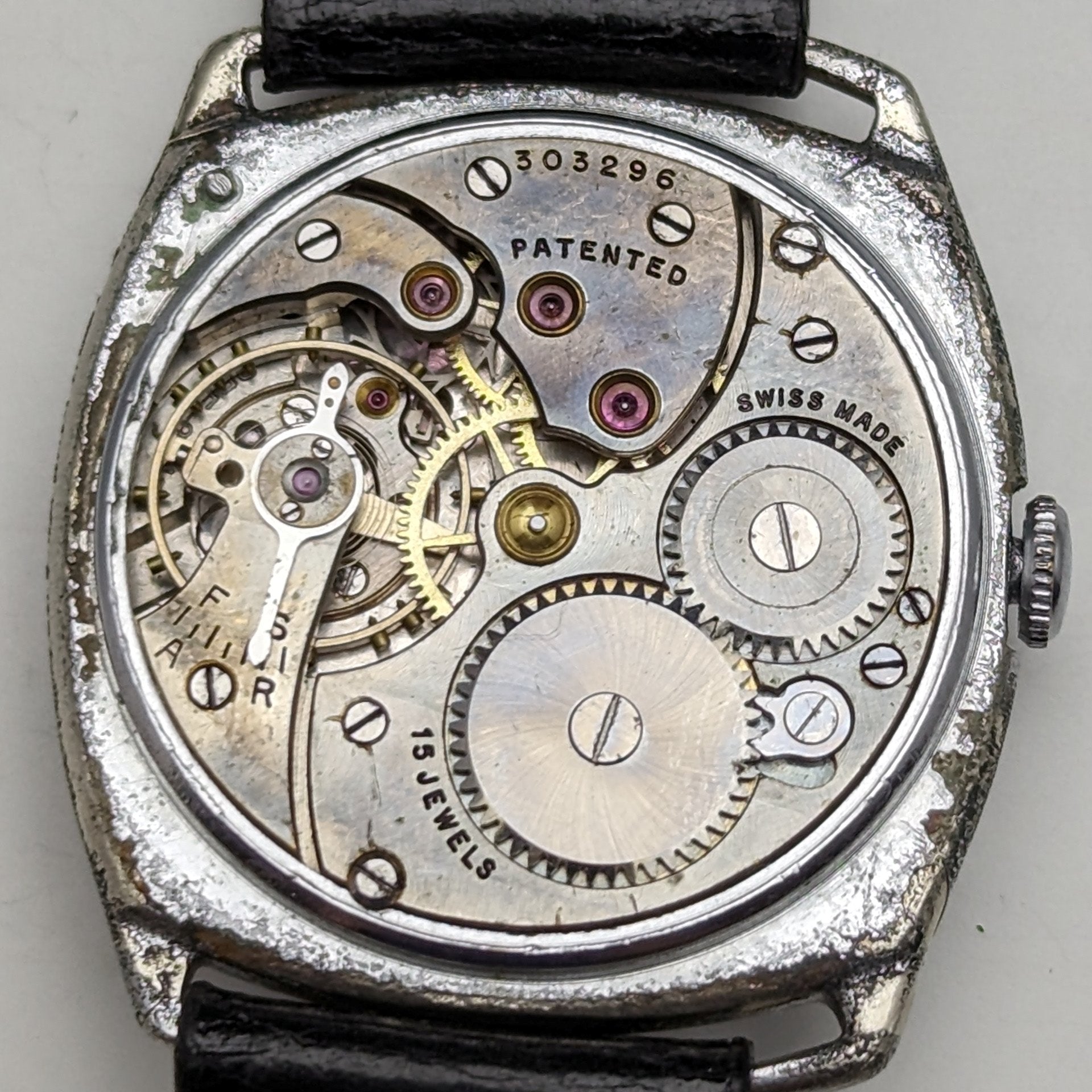 1920年代 英国アンティーク J.W.ベンソン 腕時計 クッションケース 