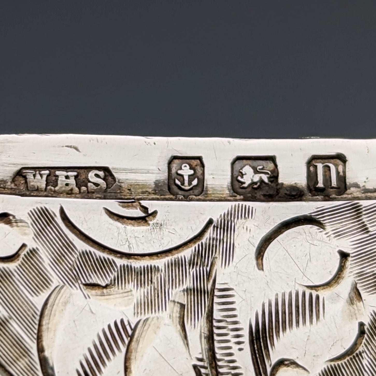 1912年 英国アンティーク 純銀製 ヴェスタケース マッチケース William 