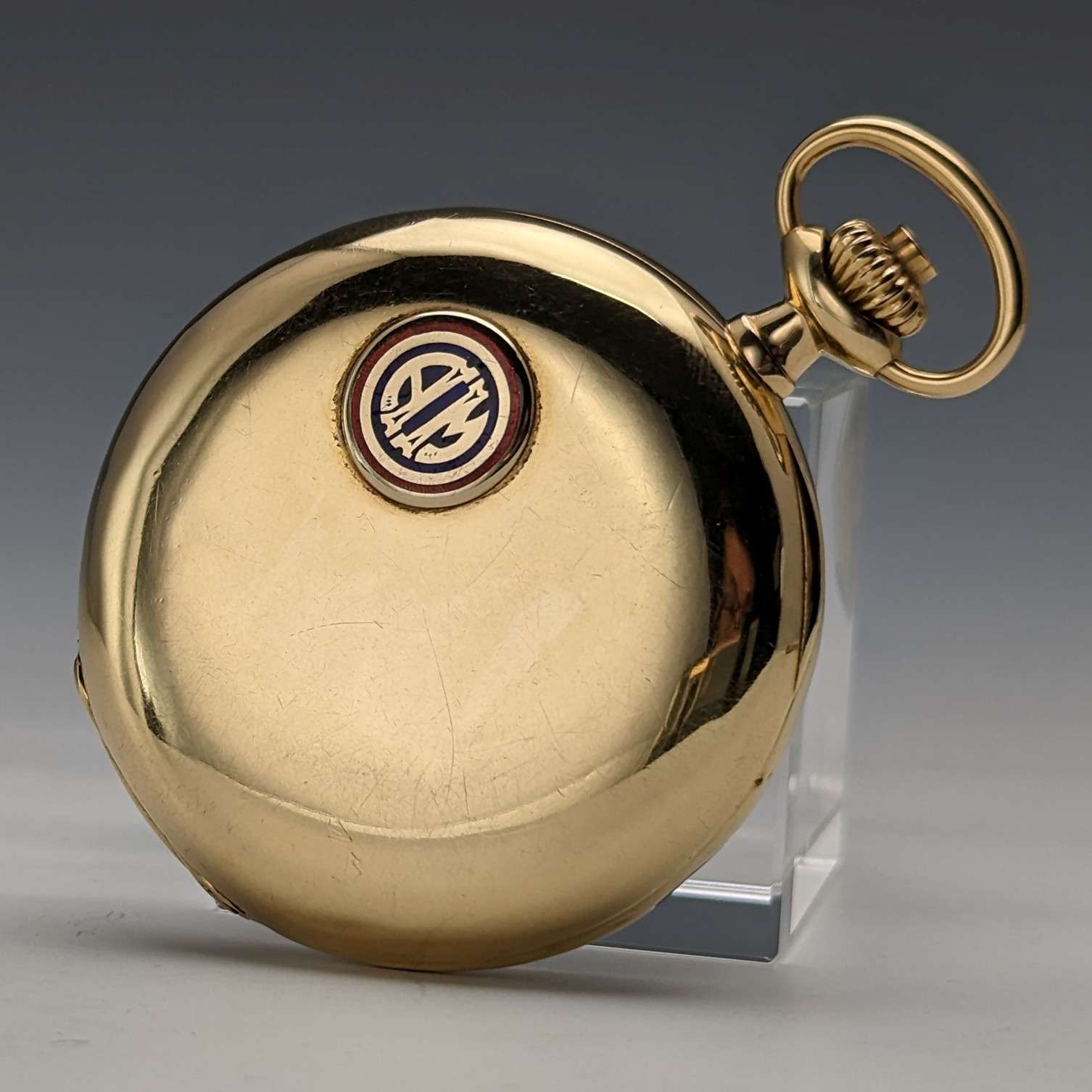 1920年頃 アンティーク オメガ クロノグラフ 懐中時計 K18金無垢ケース