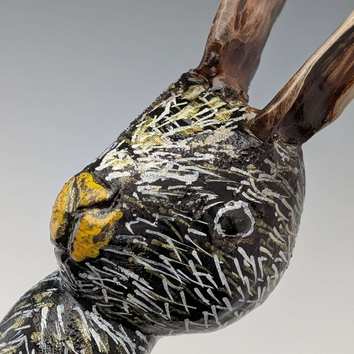 Vintage Brown Shaft Rabbit Head Handle Walking Stick 110cm – SILVER-LUG