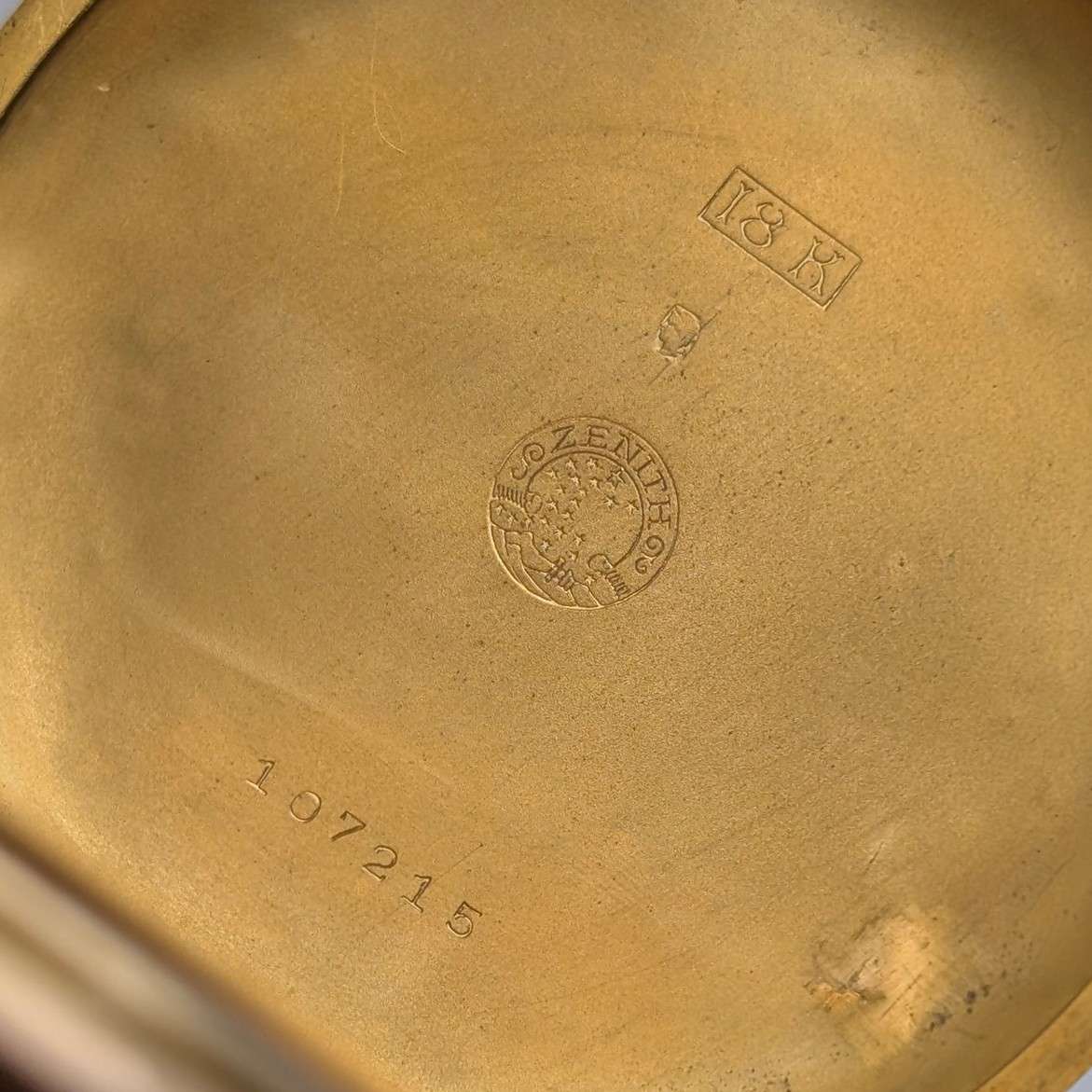 1913年頃 ゼニス 懐中時計 ドラゴンレリーフ彫刻 K18ゴールド ハンター