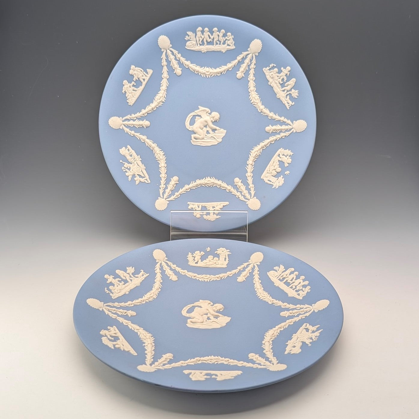 英国ヴィンテージ ウェッジウッド 天使 ジャスパーウェア製 プレート