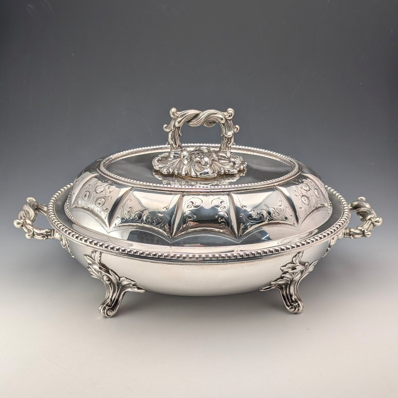 1897年 英国アンティーク 純銀製 ハート型ティーキャディースプーン