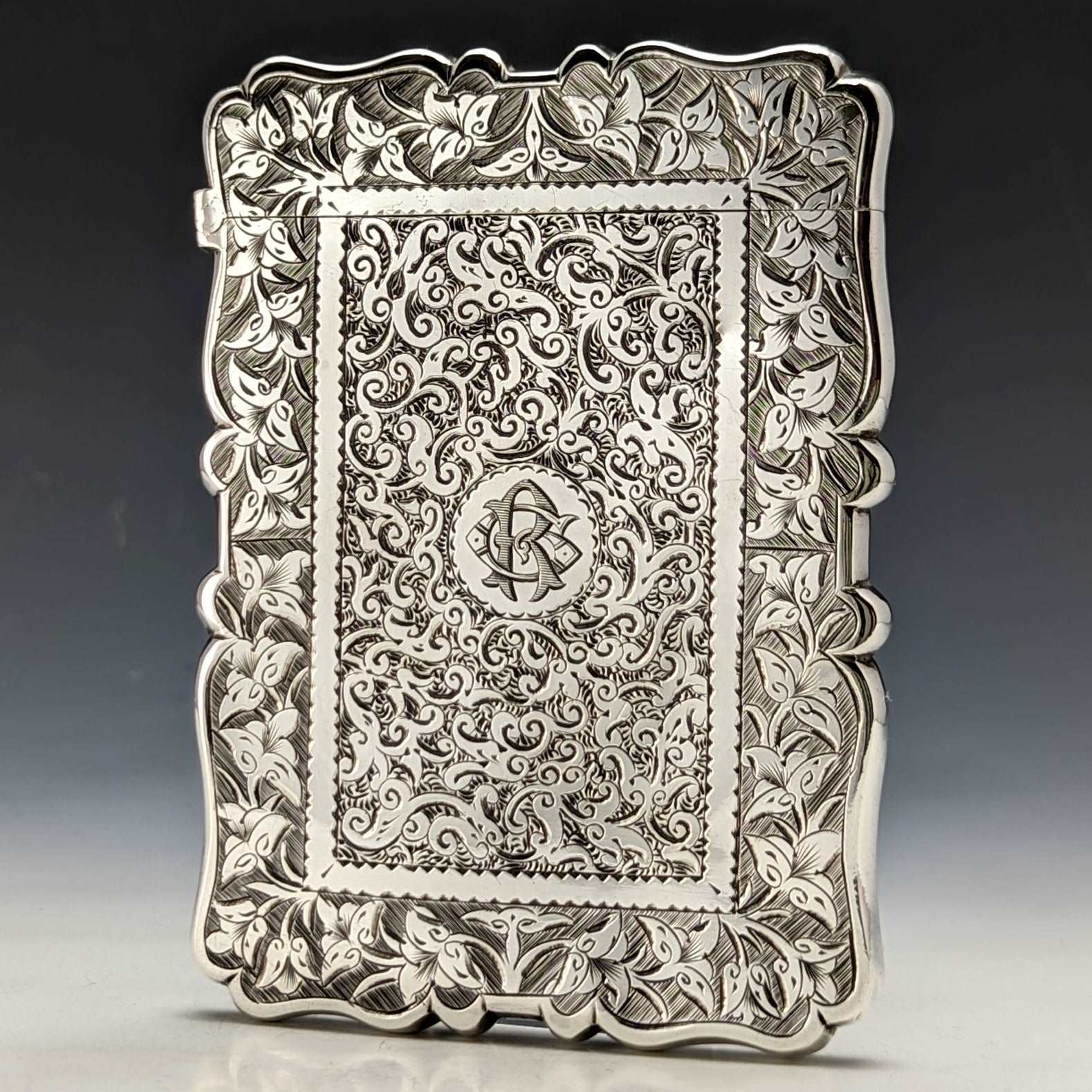 1877年 英国アンティーク 純銀（925シルバー）カードケース 62g