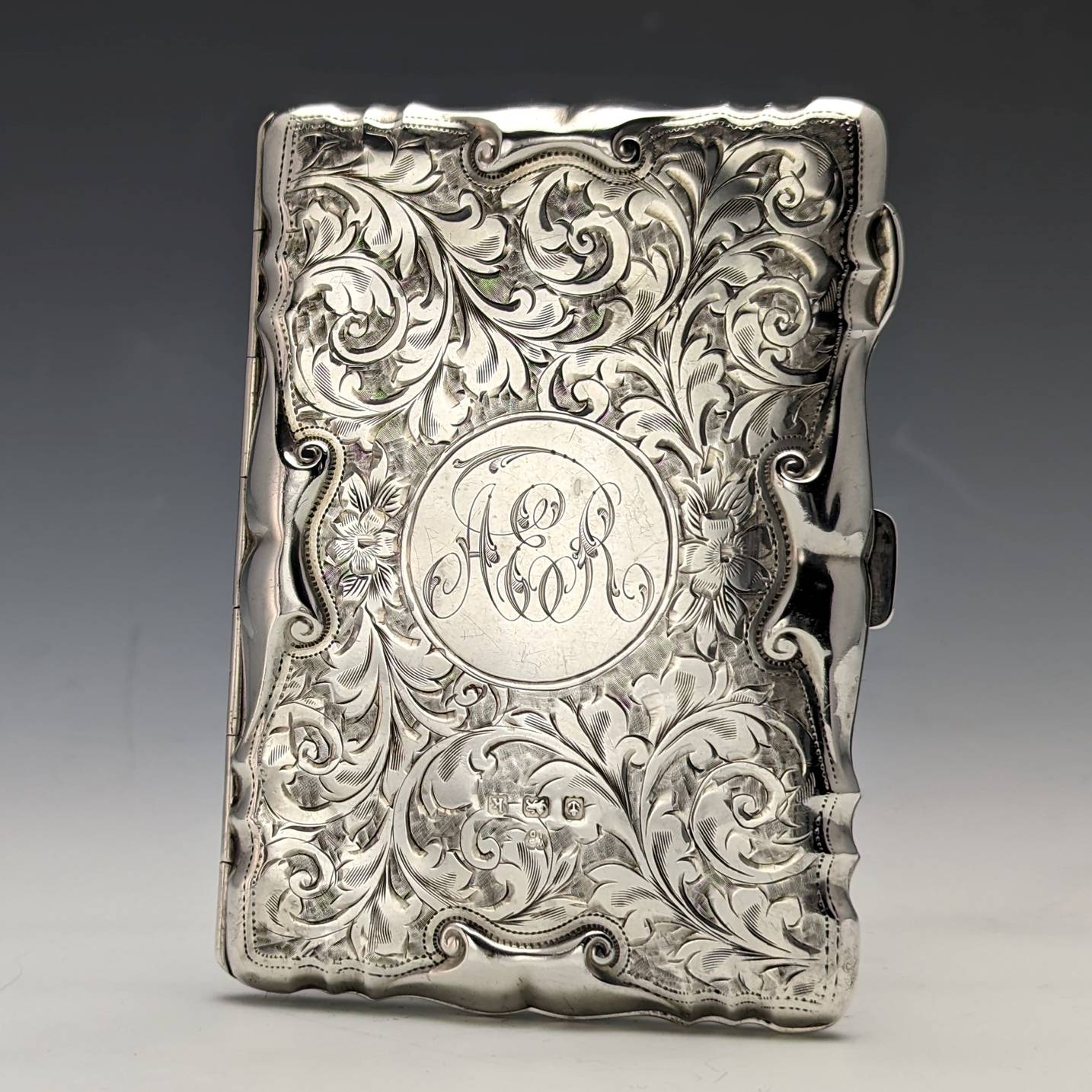 セール公式 1900年 英国アンティーク 純銀製カードケース 74g DEAKIN ...
